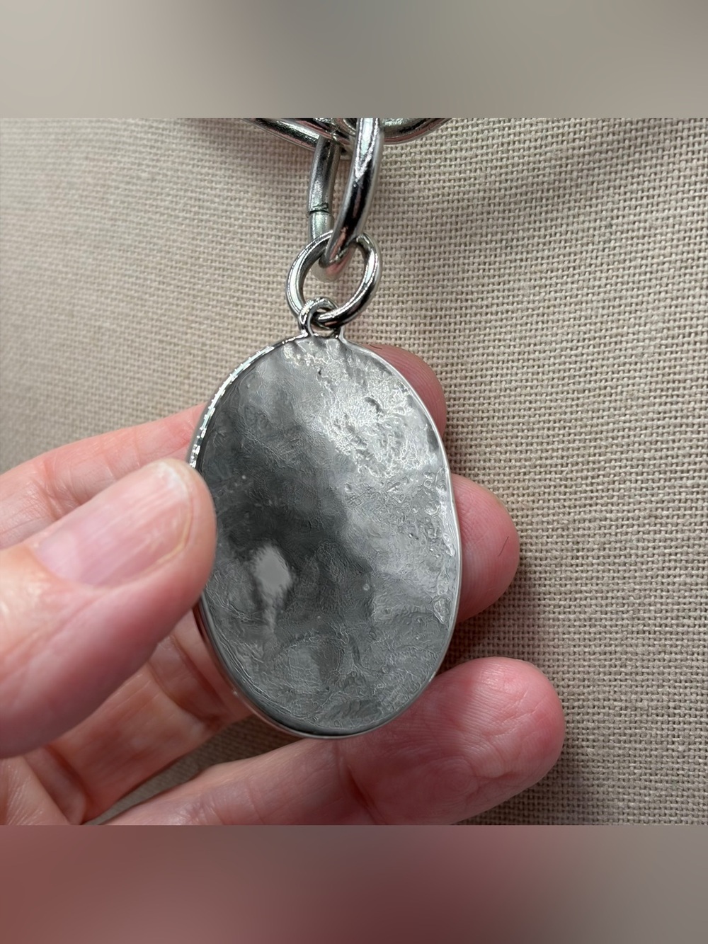 WHBM Silver Choker Necklace with Sodalite Stone Pendant - Picture 5 of 6
